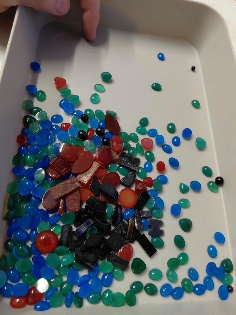 Mix lot agaat cabochons kleurrijk, Ophalen of Verzenden, Kraal