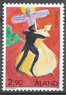 ALAND 2,80 M zegel Sagen en Legendes - Duivelsdans - 1997, Postzegels en Munten, Ophalen of Verzenden, Finland, Postfris