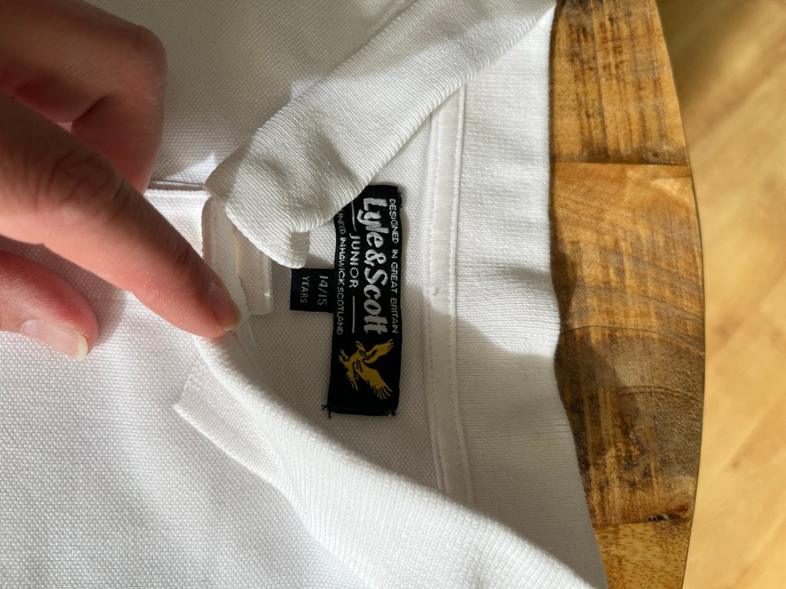 Witte Lyle & Scott polo maat 164/170 - Ideaal voor de zomer!, Ophalen of Verzenden, Zo goed als nieuw