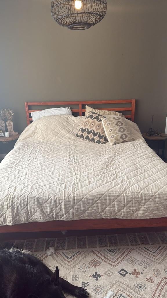 Bed IKEA 160x200 incl. matras alles 6 mnd oud, Huis en Inrichting, Slaapkamer | Bedden, Zo goed als nieuw, Tweepersoons, 160 cm