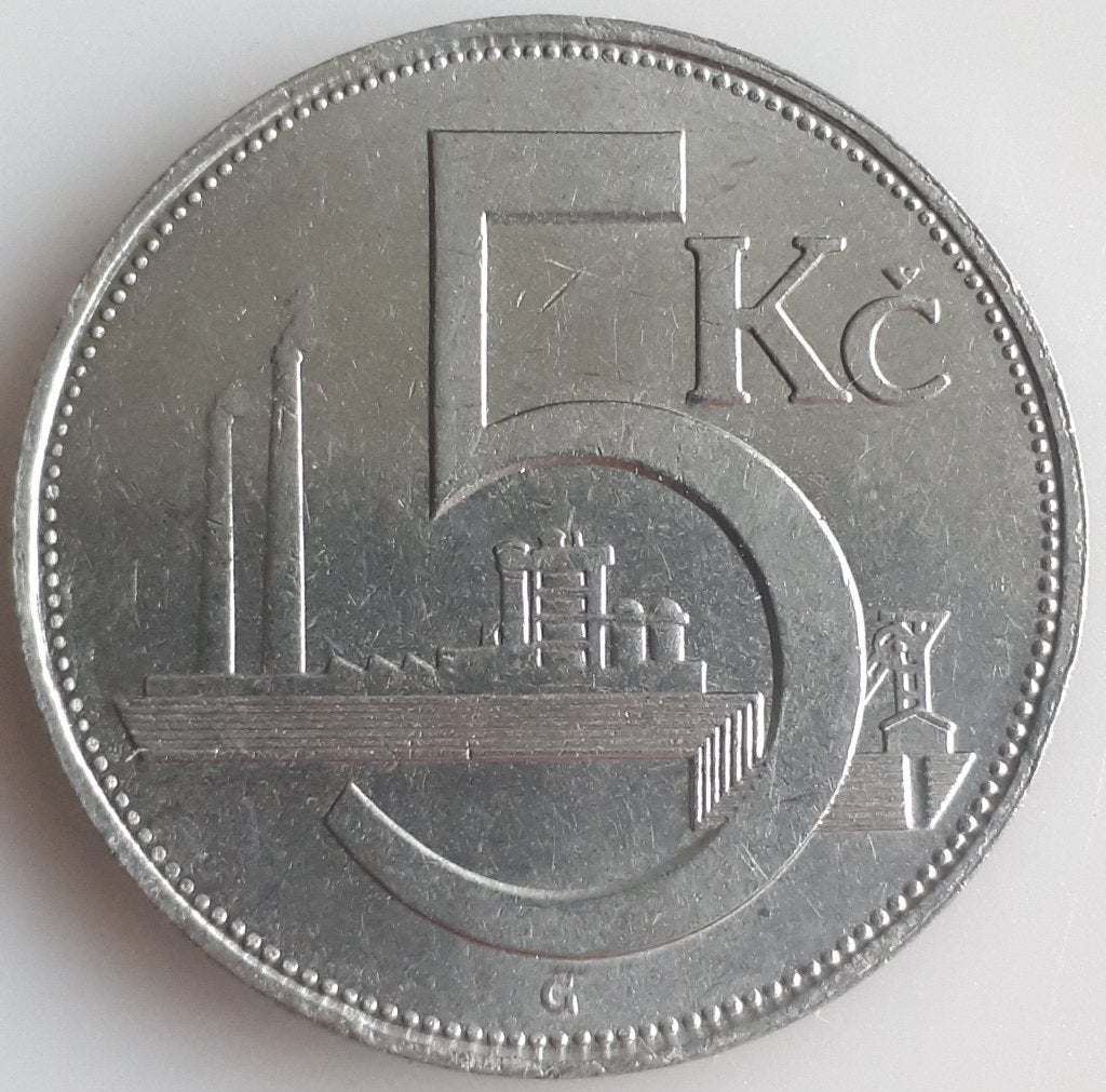 TSJECHOSLOVAKIJE : 5 KORUN 1938 KM11a Prachtige staat UNC, Ophalen of Verzenden, Overige landen, Losse munt