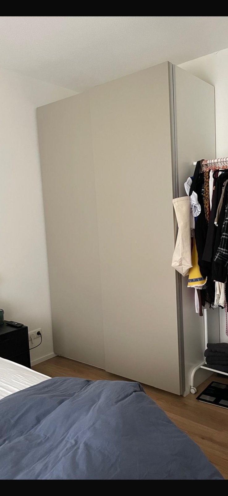 IKEA HASVIK schuifdeuren – beige – 150 x 236 cm, Ophalen of Verzenden, Zo goed als nieuw, 50 tot 75 cm, 200 cm of meer