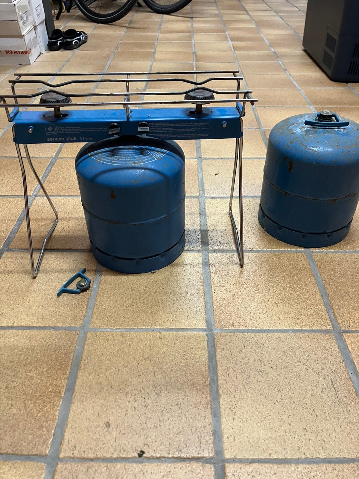 Campinggasbrander, Ophalen, Gebruikt