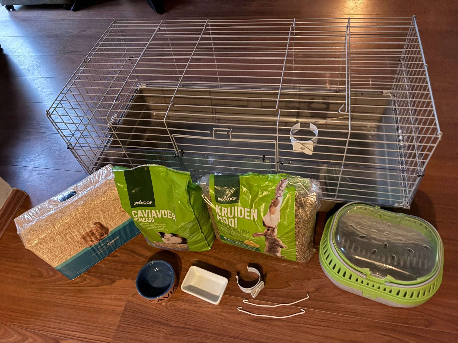 Cavia kooi incl toebehoren 1 meter breed., Dieren en Toebehoren, Kooi, Zo goed als nieuw, 75 tot 110 cm, Cavia