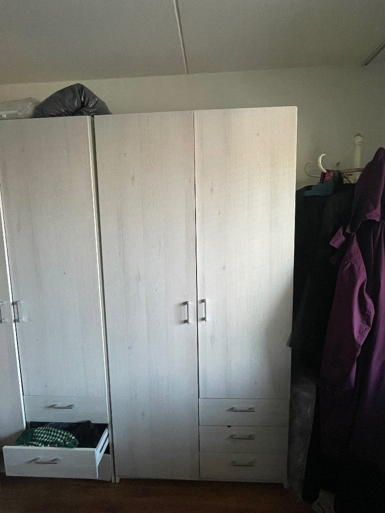 Kledingkast hang en leg gedeelte 2 stuks, Ophalen, Gebruikt, 50 tot 100 cm, Met lade(s)
