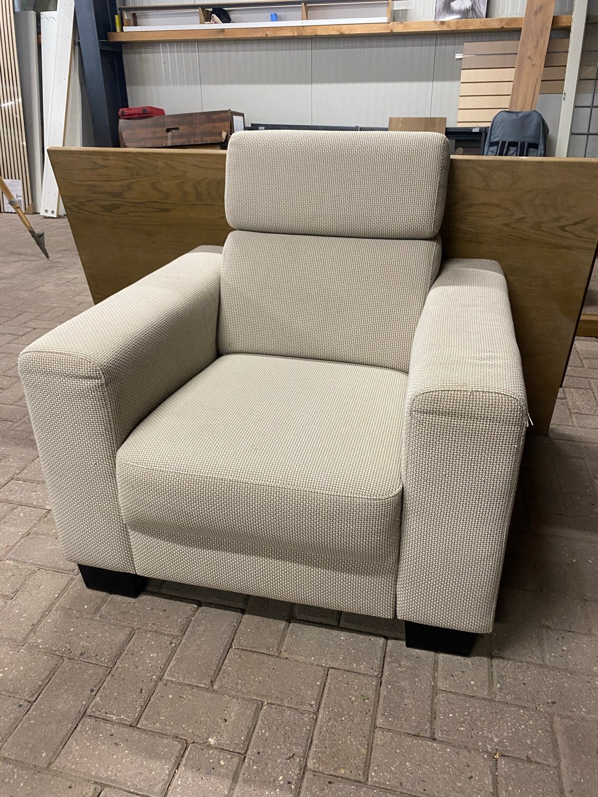 Comfortabele stoffen fauteuil - Zo goed als nieuw, Huis en Inrichting, Ophalen, Overige kleuren, Zo goed als nieuw, Eén