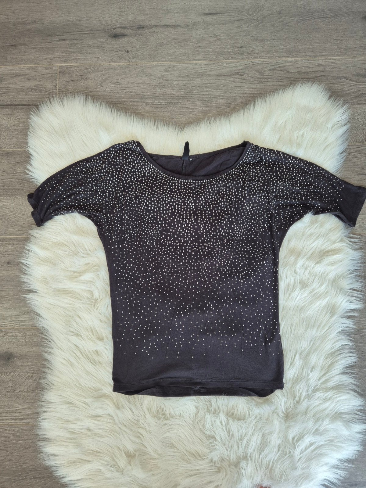 Coolcat Feestelijk Shirt met Zilveren Steentjes, Maat 38/40 (M), Bruin, Ophalen of Verzenden, Zo goed als nieuw
