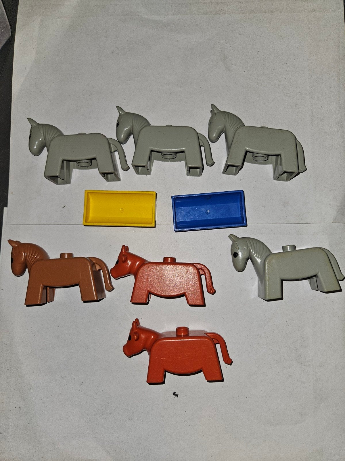 Duplo ezels en ossen met voerbakken, Ophalen of Verzenden, Duplo