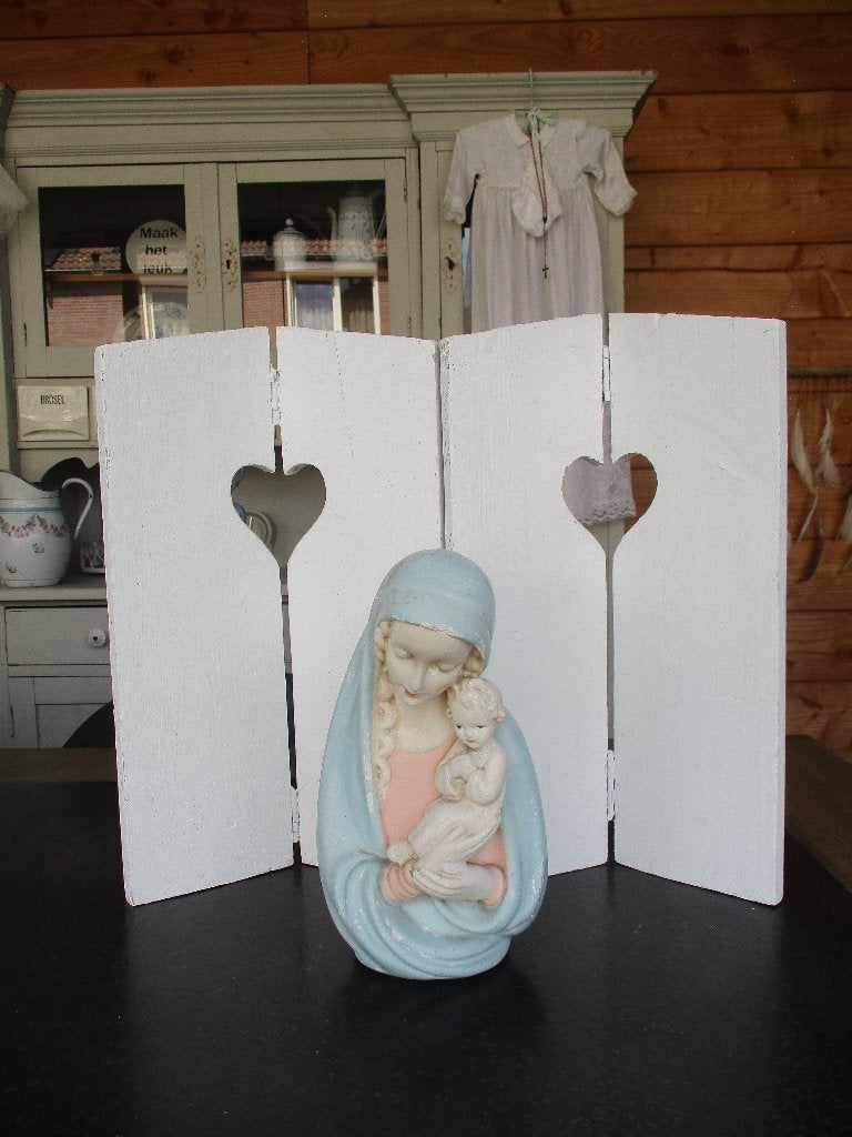 wit brocante houten kamer luikjes, Ophalen of Verzenden
