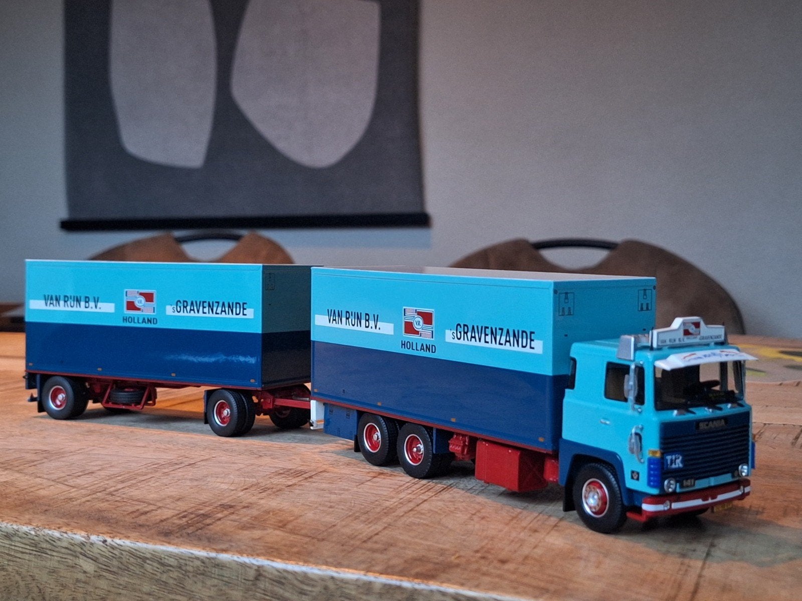 Tekno Scania 141 Van Rijn combi, Ophalen of Verzenden, Nieuw, Bus of Vrachtwagen, Tekno