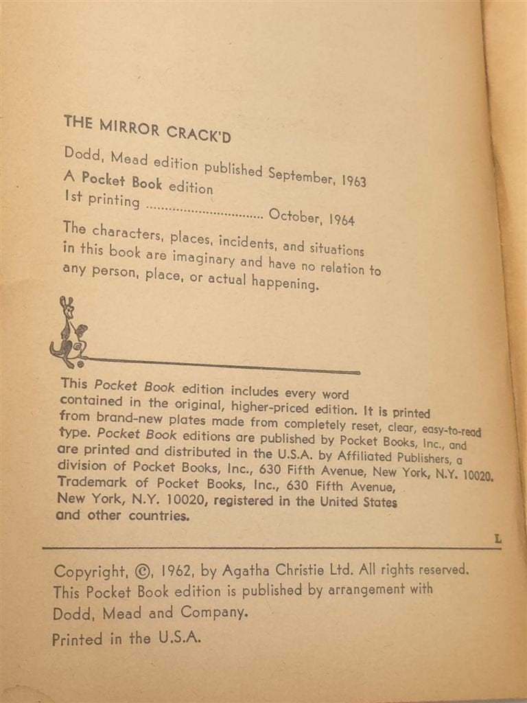 The Mirror Crack\'d — Agatha Christie, Vintage 1st. ed. 1964, Boeken, Ophalen of Verzenden, Gelezen