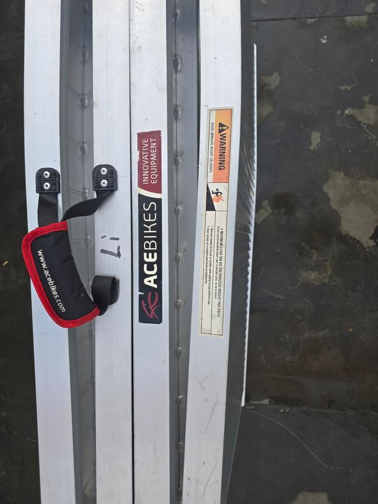 AceBikes Opvouwbare Oprijplaat Heavy Duty Extra Wide 500kg, Ophalen, Gebruikt