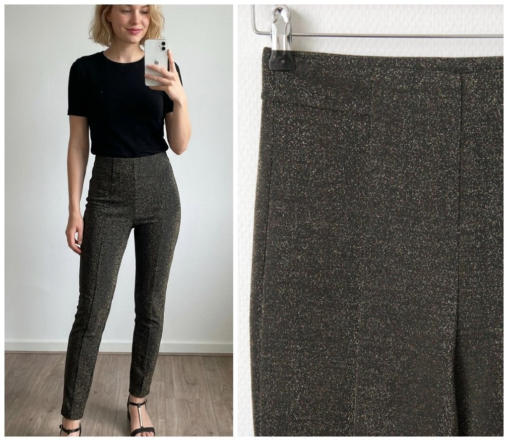 Sofie Schnoor - prachtige glitter legging / tregging maat XS, Verzenden, Zwart, Zo goed als nieuw, Maat 34 (XS) of kleiner