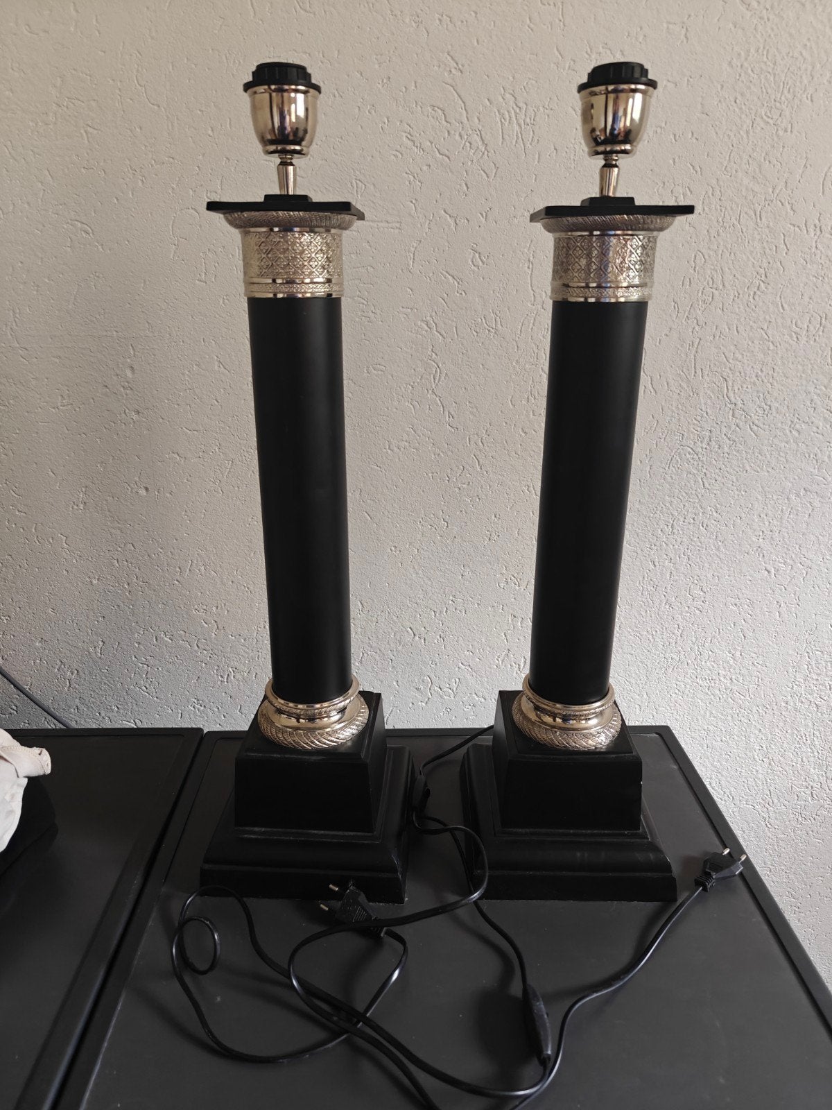 2x Rofra tafellampen, Ophalen, E27 (groot), Zo goed als nieuw, Zwart