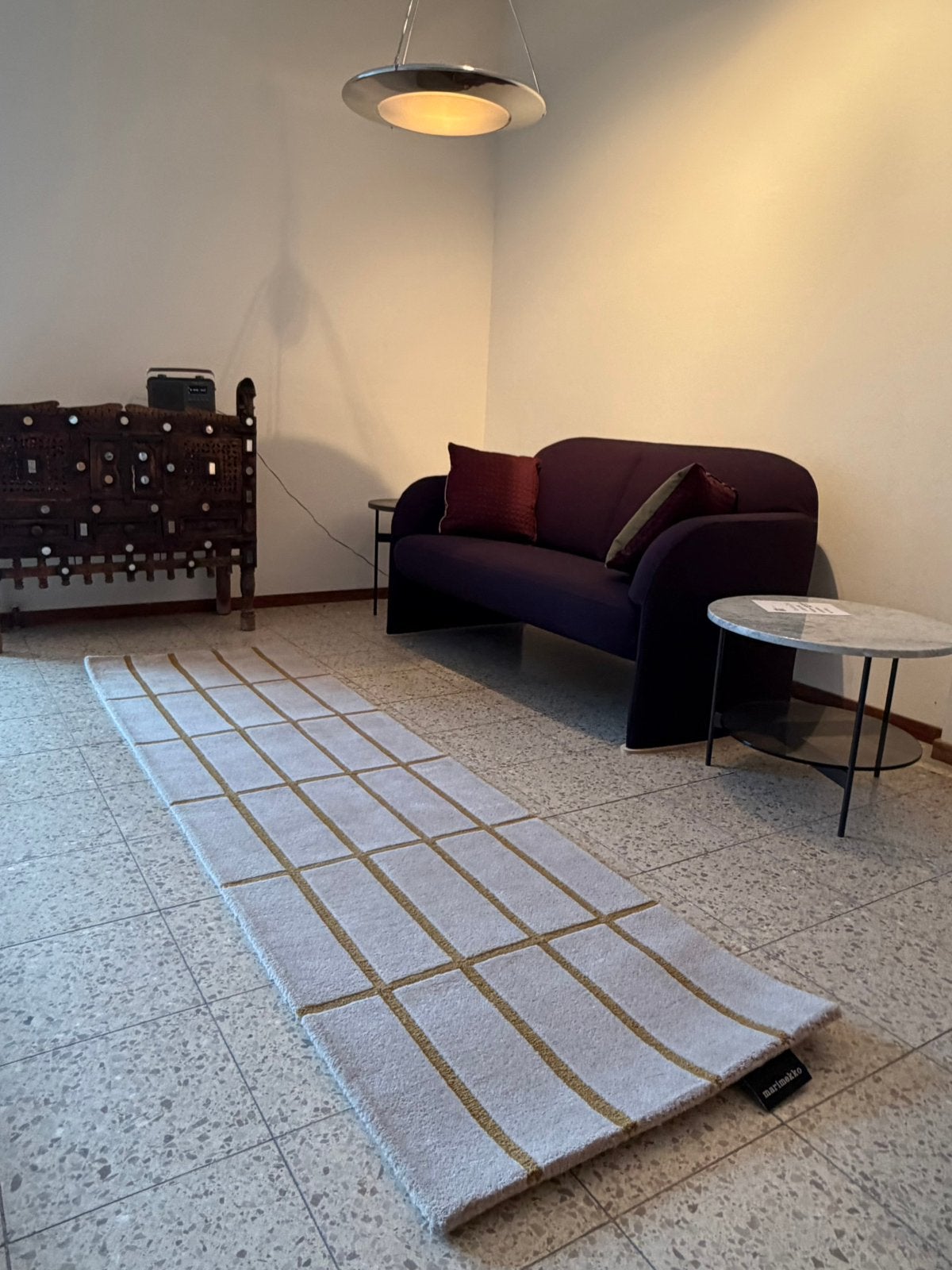 Brink en Campman loper Marimekko Yelllow bronze NIEUW, Ophalen, Beige, 50 tot 100 cm, Rechthoekig