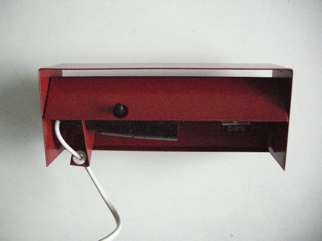Rode design vintage spot David Lampe 1800 Denemarken - zgan, Huis en Inrichting, Lampen | Wandlampen, Ophalen, Zo goed als nieuw