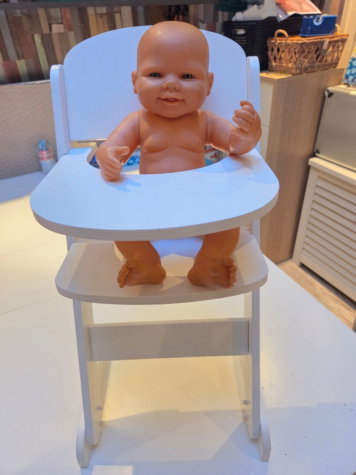 poppen kinderstoel zonder pop, Ophalen, Babypop