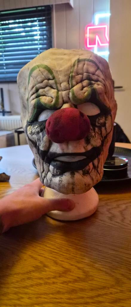 Siliconen clown masker van immortalmask, Ophalen of Verzenden, Gebruikt, Accessoires