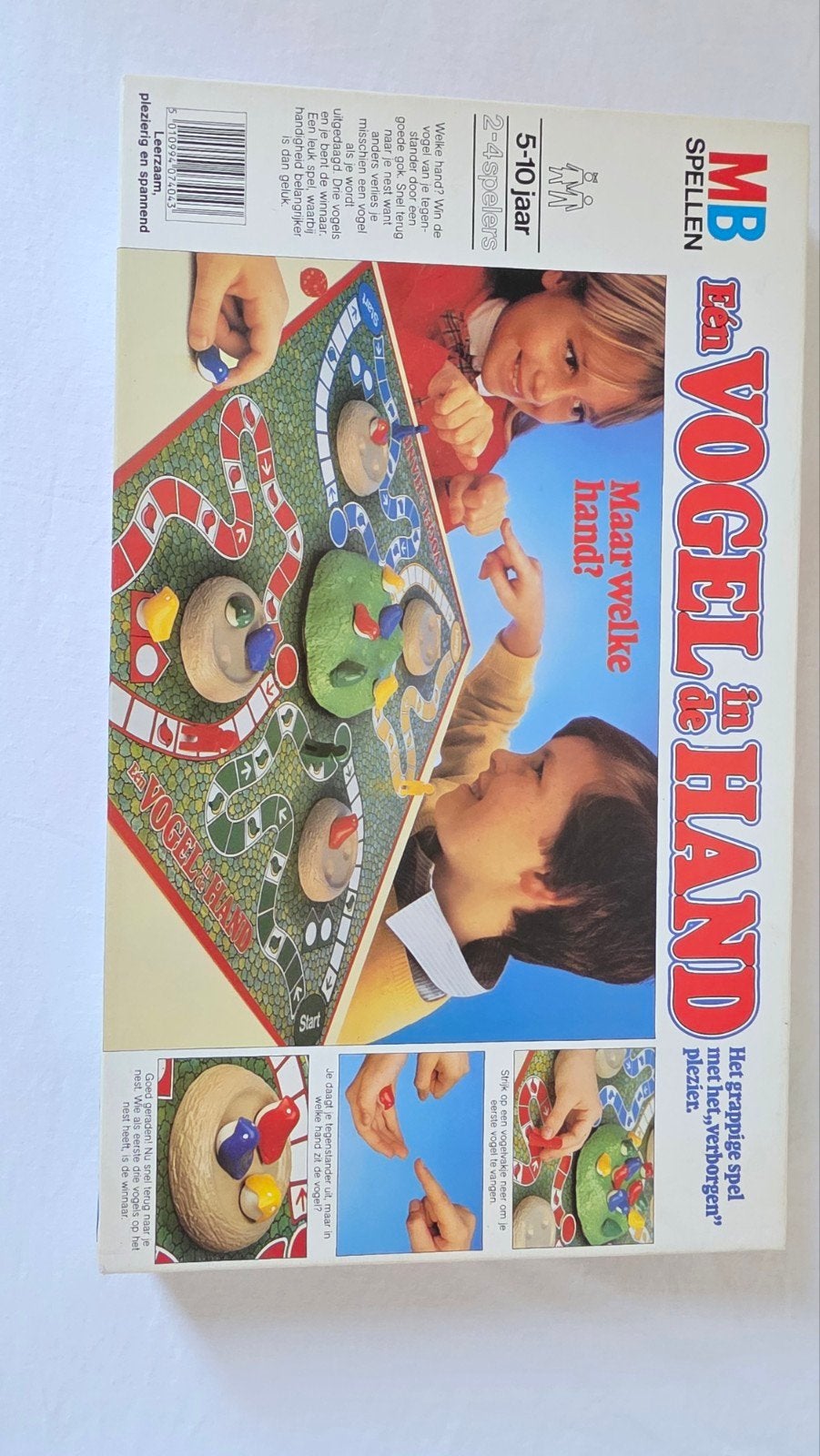 MB Een Vogel in de Hand - Leerzaam en Spannend Spel, Hobby en Vrije tijd, Drie of vier spelers, Ophalen of Verzenden, Gebruikt