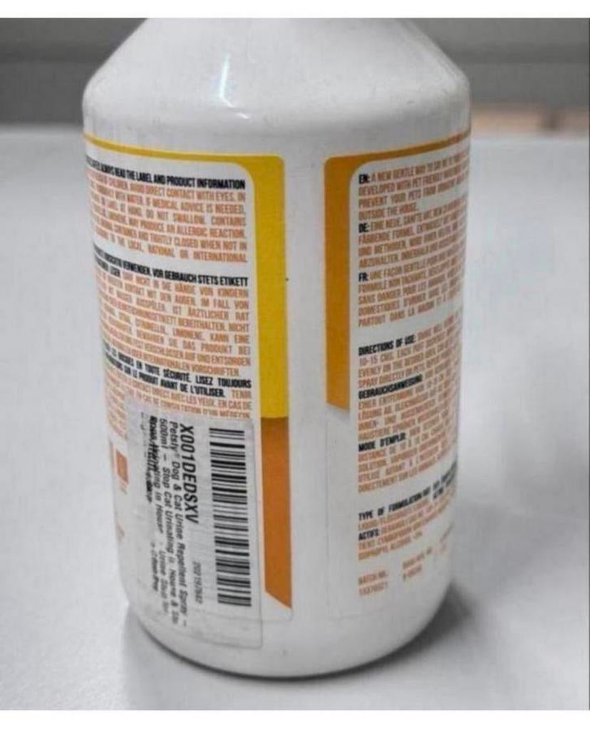 Petsly Urine Stop Spray Zindelijkheid puppy hond kat 500ml, Nieuw, Ophalen of Verzenden, H, H