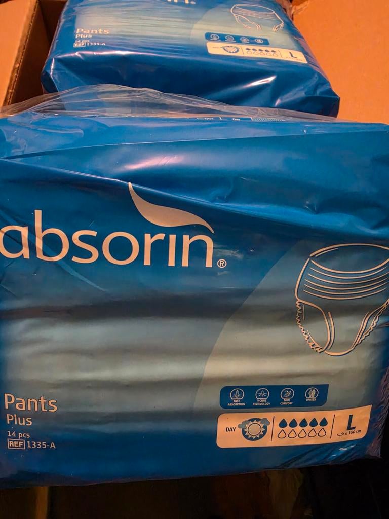 Absorin incontinentie luiers, Ophalen, Nieuw