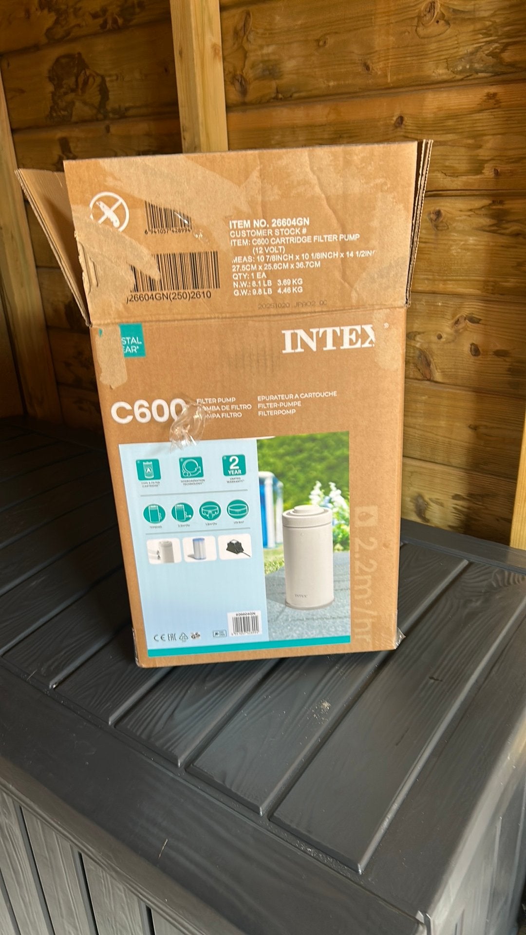Zwembad pomp compleet INTEX + chloor/Ph minus en teststrips, Verzenden, Zo goed als nieuw
