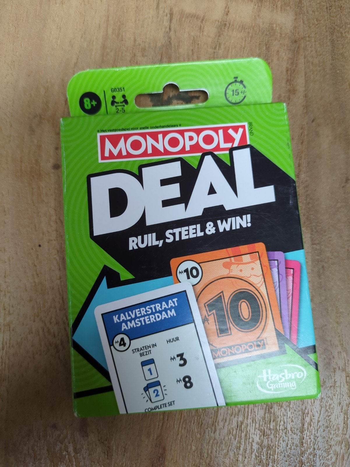 Monopoly Deal Kaartspel - Snel en Compact, Een of twee spelers, Ophalen of Verzenden, Nieuw, Hasbro