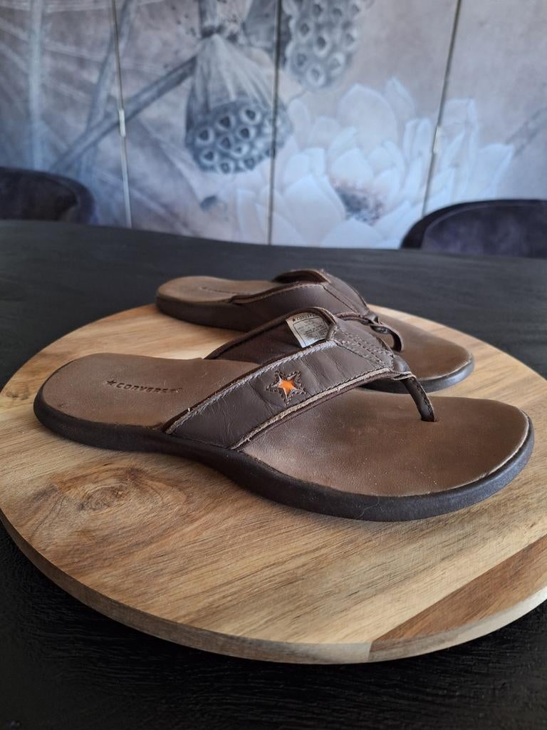 Converse leren slippers maat 37, Bruin, Converse, Gedragen, Sandalen of Muiltjes
