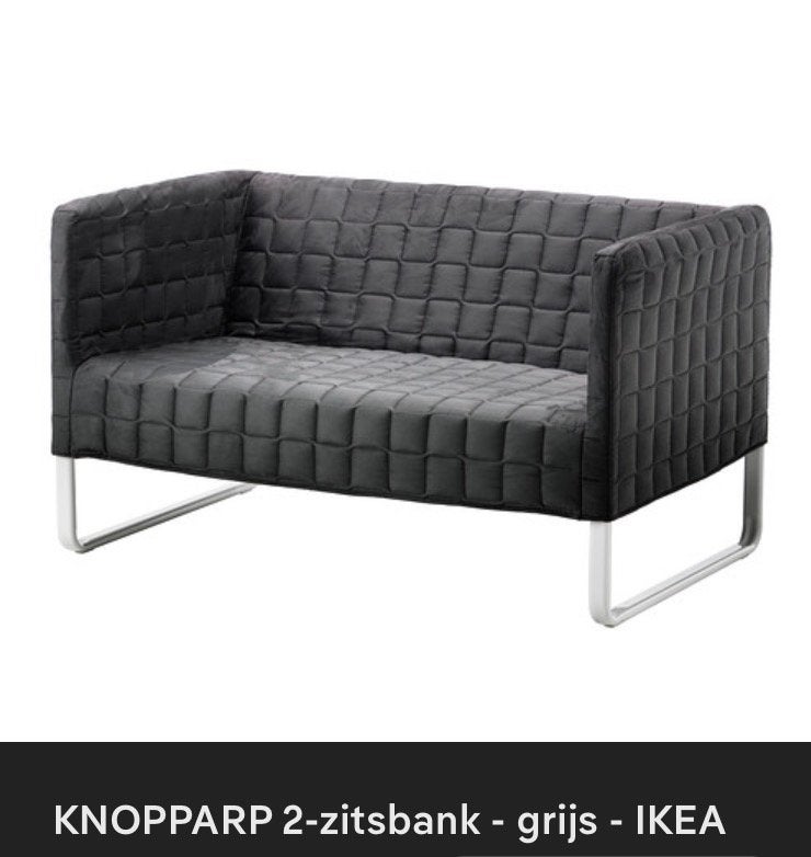 Bankje voor tienerkamer Knopparp Ikea gratis, Ophalen, Tweepersoons, 190 cm of minder, Zo goed als nieuw