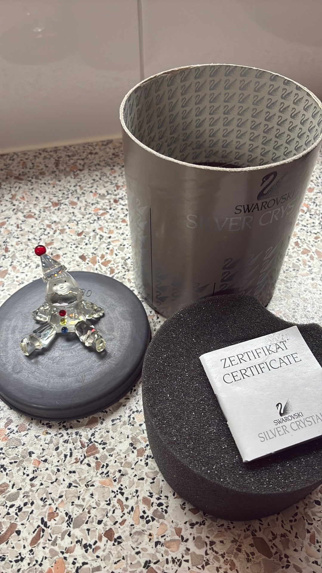 Swarovski beeld clown, Ophalen of Verzenden, Zo goed als nieuw, Figuurtje