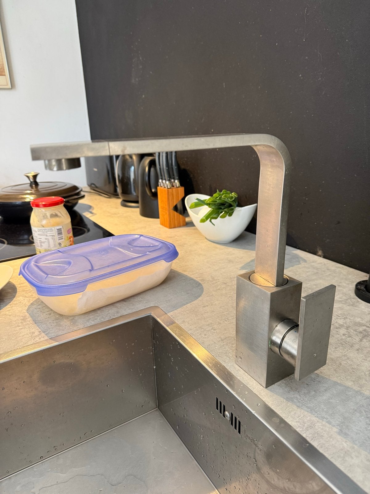 Newform RVS Kraan: Italiaans Design voor Moderne Keukens, Ophalen, Zilver, Metaal, Overige merken