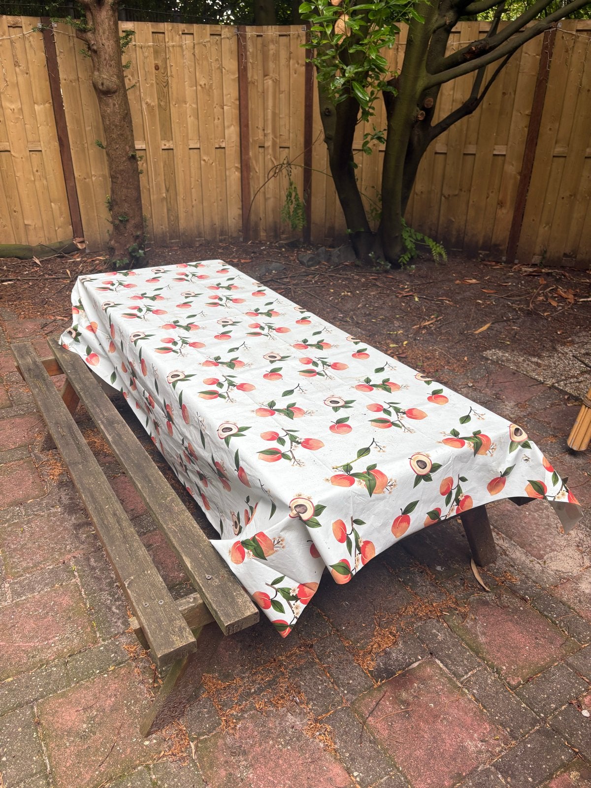 Grote houten picknicktafel voor in de tuin, Ophalen, Gebruikt, Rechthoekig, Hout