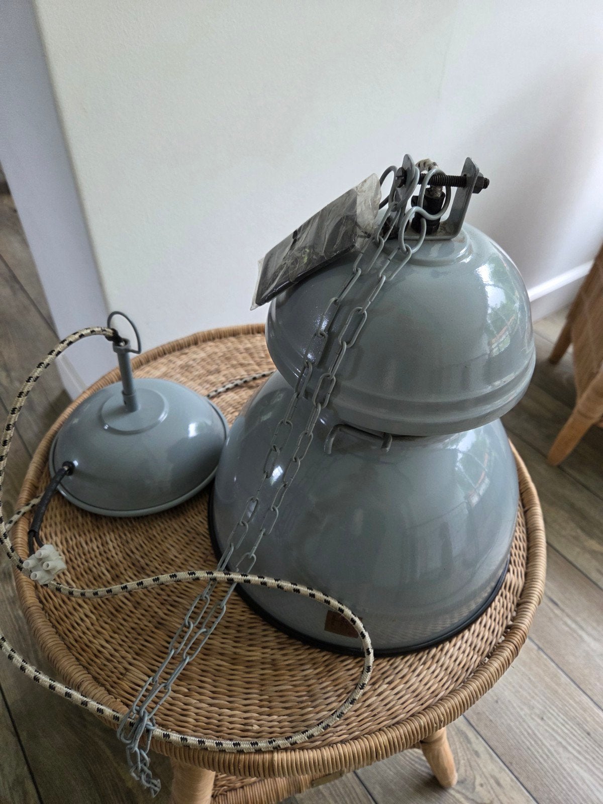 Nieuwe HKliving hanglamp - Grijs, Ophalen of Verzenden, Nieuw, Metaal