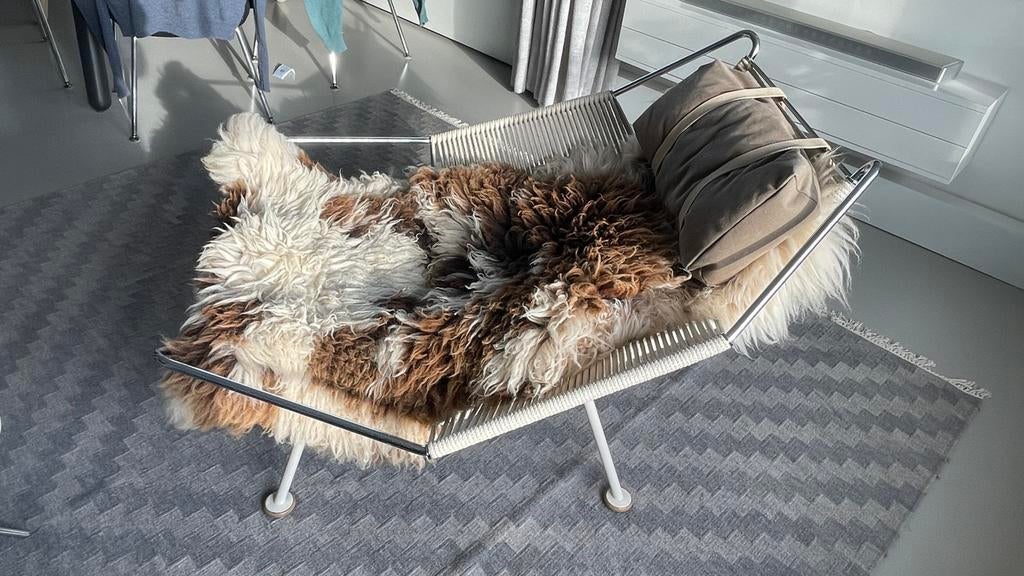 Originele (deels) Flag Halyard stoel van Hans Wegner, Ophalen, Overige materialen, Gebruikt, Bruin