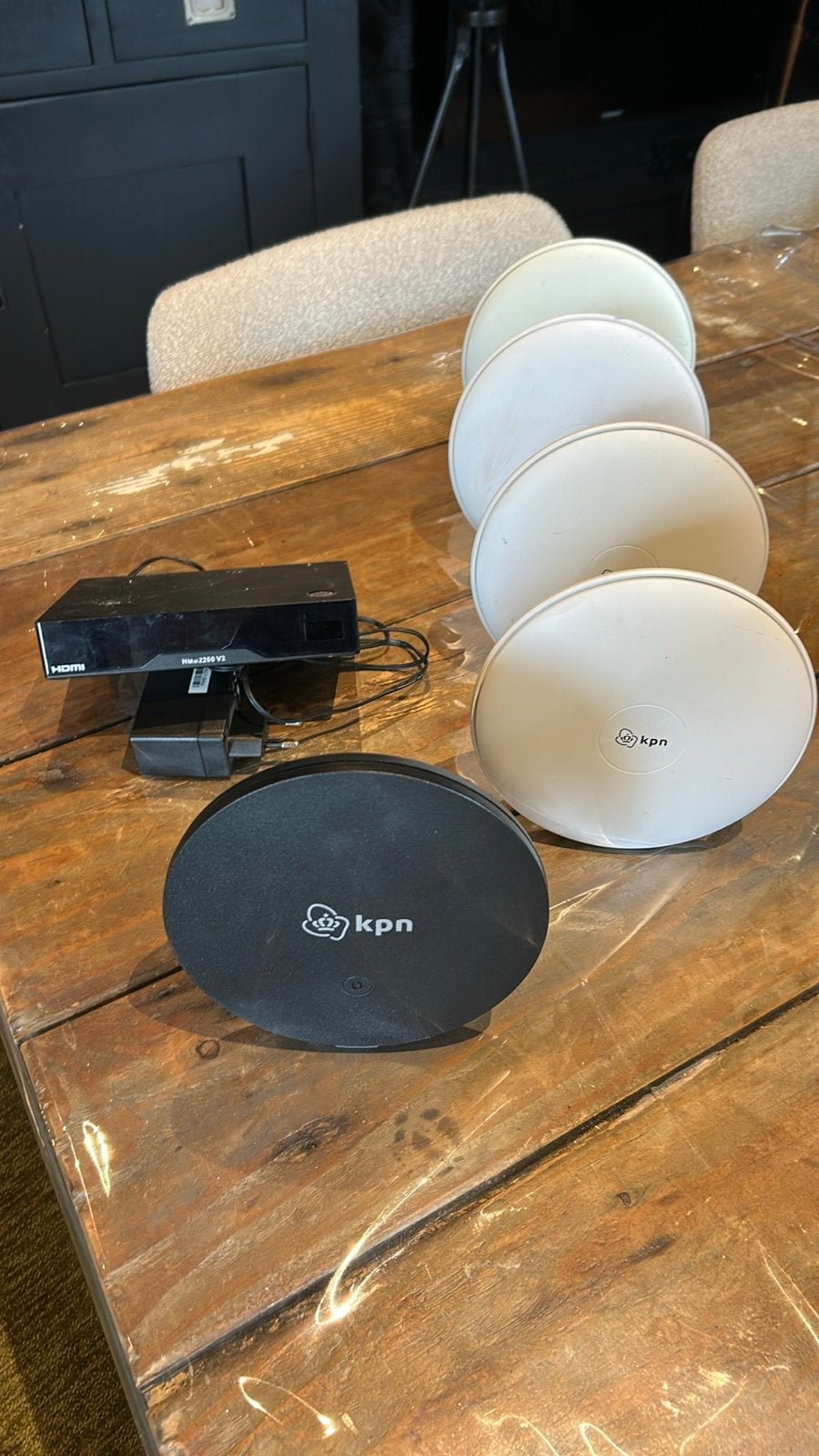 KPN WiFi versterkers (5x) en TV-ontvanger met ESPN, Ophalen, Gebruikt