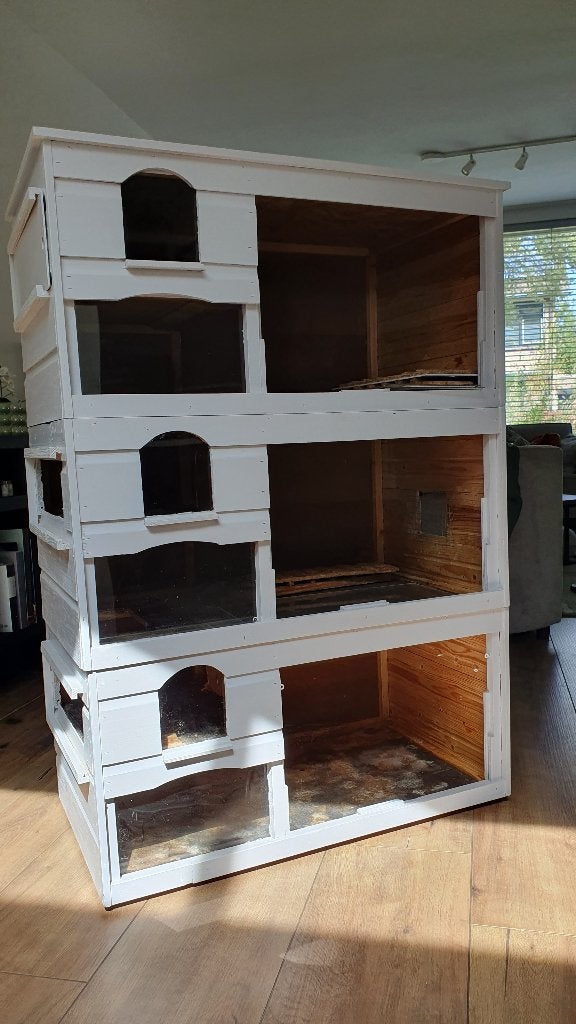 caviaflat, Dieren en Toebehoren, Knaagdieren en Konijnen | Hokken en Kooien, Ophalen, Kooi, Gebruikt, Minder dan 75 cm