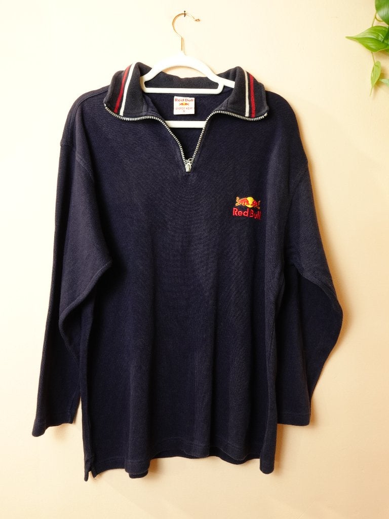 Red Bull Energy Wear Navy Half Zip Sweater Heren S, Kleding | Heren, Truien en Vesten, Blauw, Ophalen of Verzenden, Zo goed als nieuw