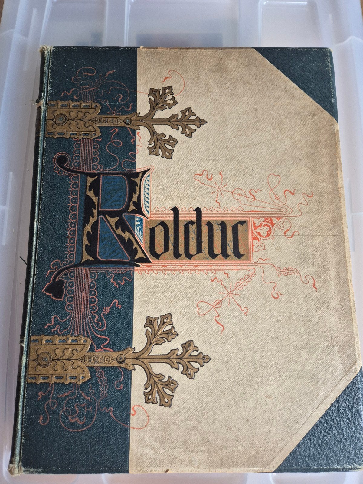 Antiek boek Rolduc in Woord en Beeld met sierlijke kaft, Ophalen of Verzenden, Onbekend