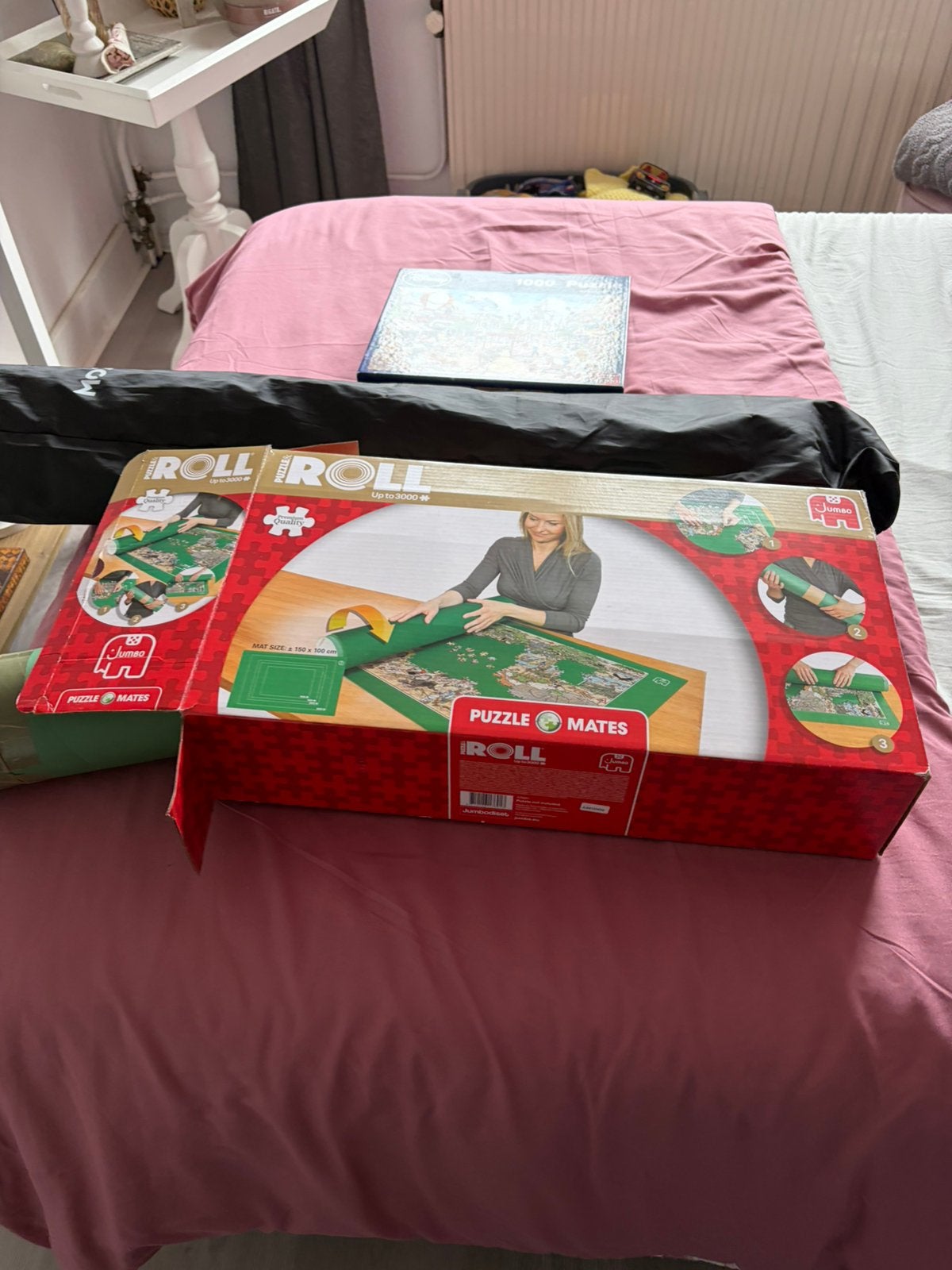 2 puzzelmatten met puzzel te koop, Ophalen, Meer dan 1500 stukjes, Zo goed als nieuw