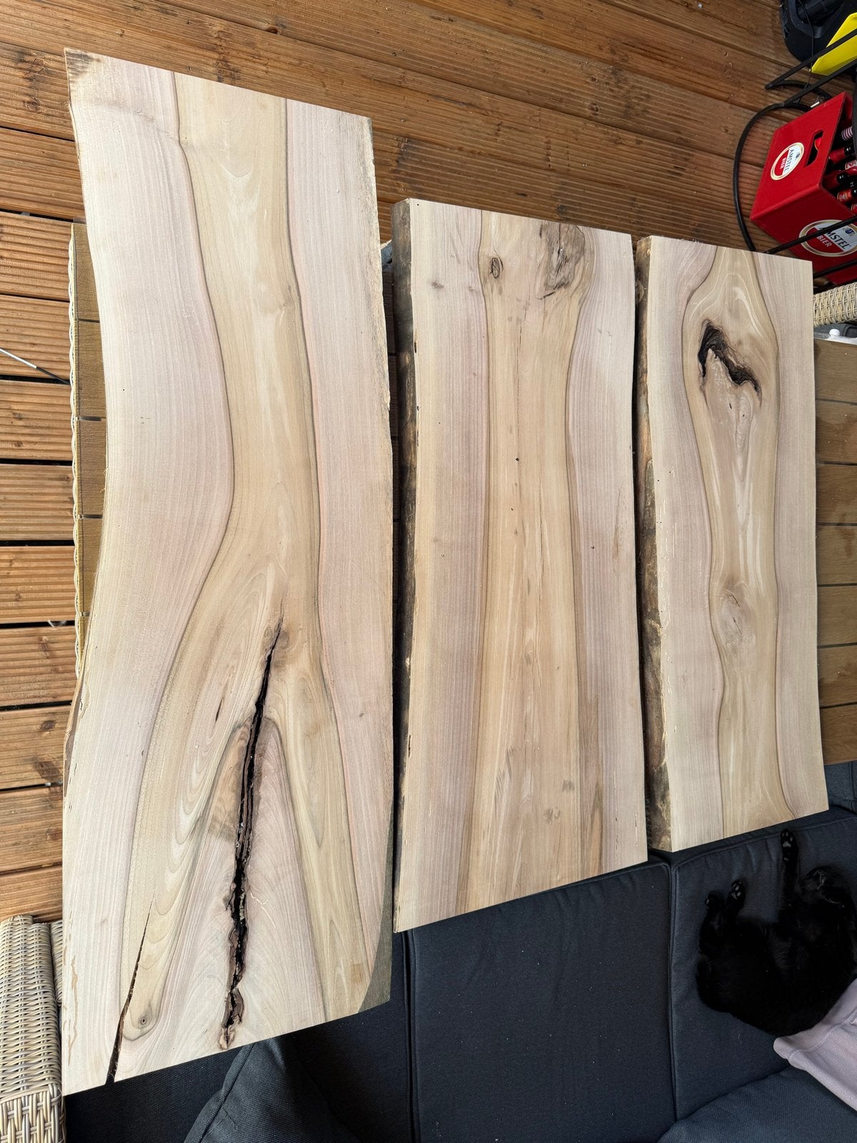 3 Walnoot planken - 2x 100x40cm, 1x 130x40/50cm, Ophalen, Gebruikt, 25 tot 50 mm, Plank