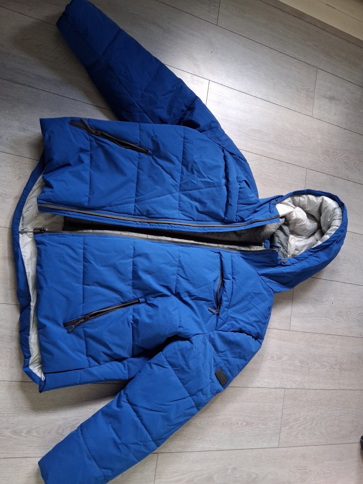 blauwe heren winterjas XXL, Ophalen, Nieuw, Overige maten, Blauw