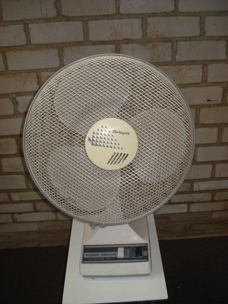 GROTE Krachtige Tafelventilator  64 CM Hoog  Rheingold, Ophalen of Verzenden, Zo goed als nieuw, Tafelventilator