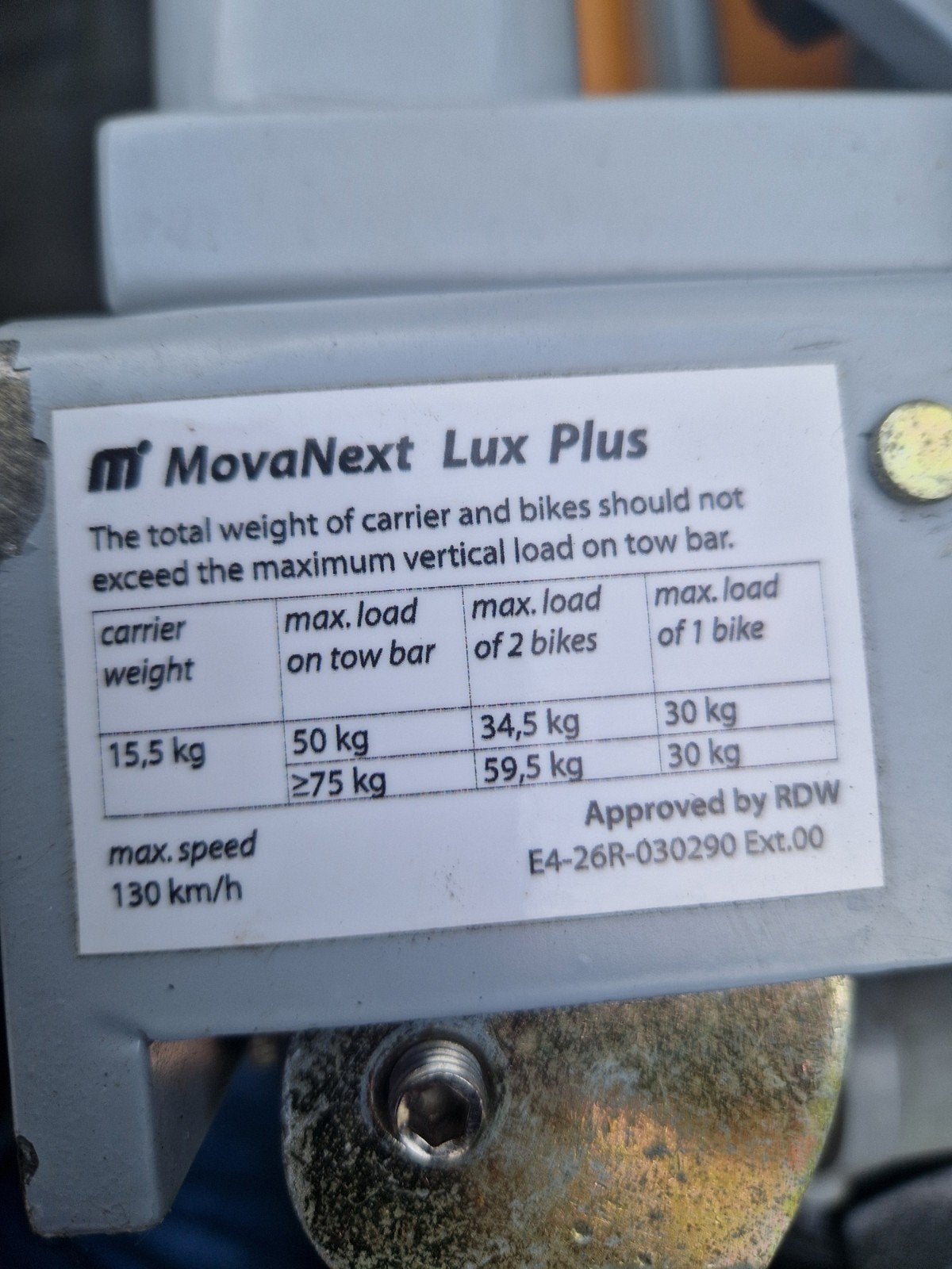 Movanext luxe plus fietsendrager, Auto diversen, Ophalen, Gebruikt, 2 fietsen, Trekhaakdrager