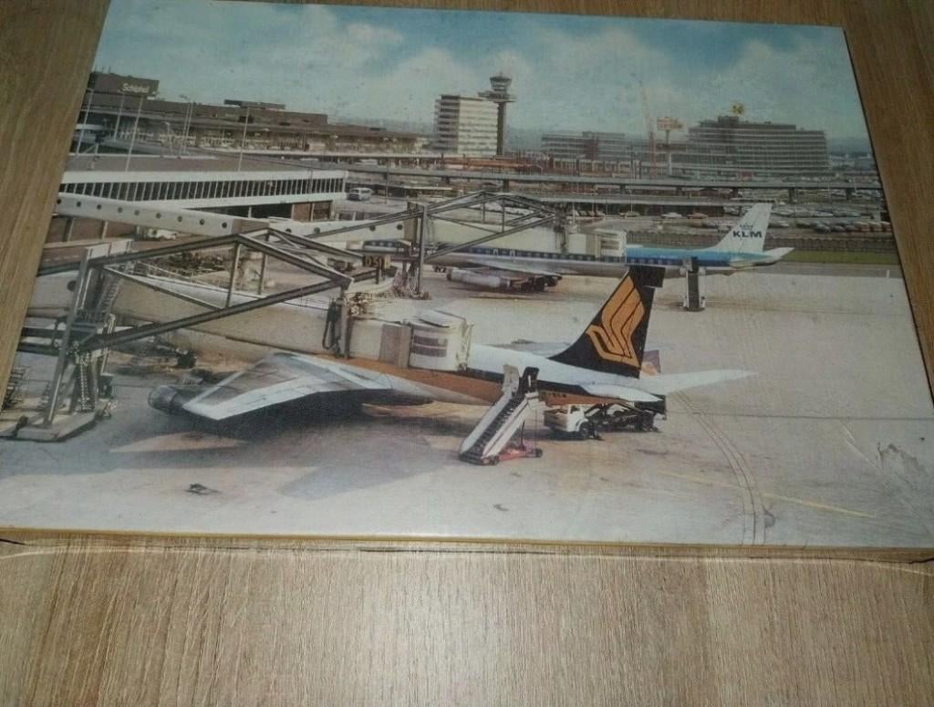 Amsterdam Schiphol Airport puzzel - KLM DC-8 Singapore B707, Ophalen of Verzenden, Nieuw, Overige typen