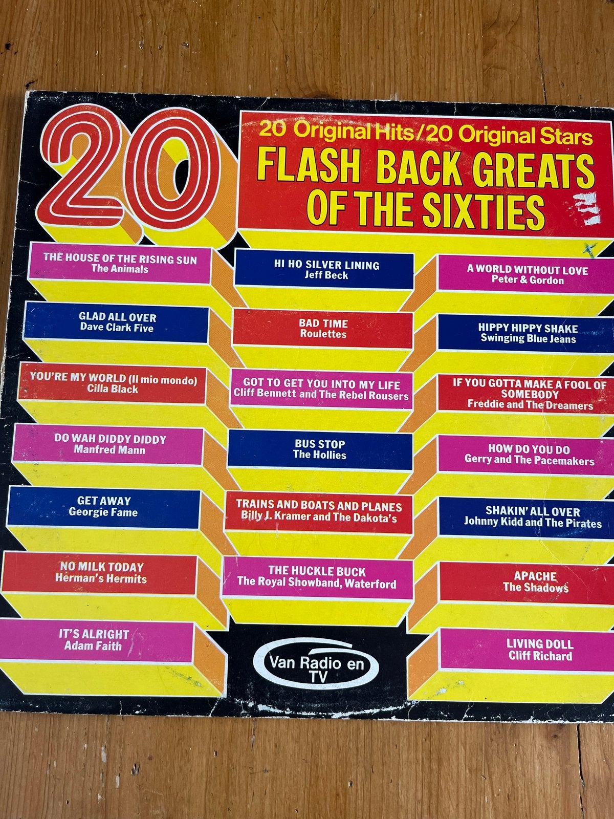 20 Flash Back Greats of the Sixties LP - K-Tel, Cd's en Dvd's, LP, Gebruikt, Ophalen of Verzenden, Complilatie