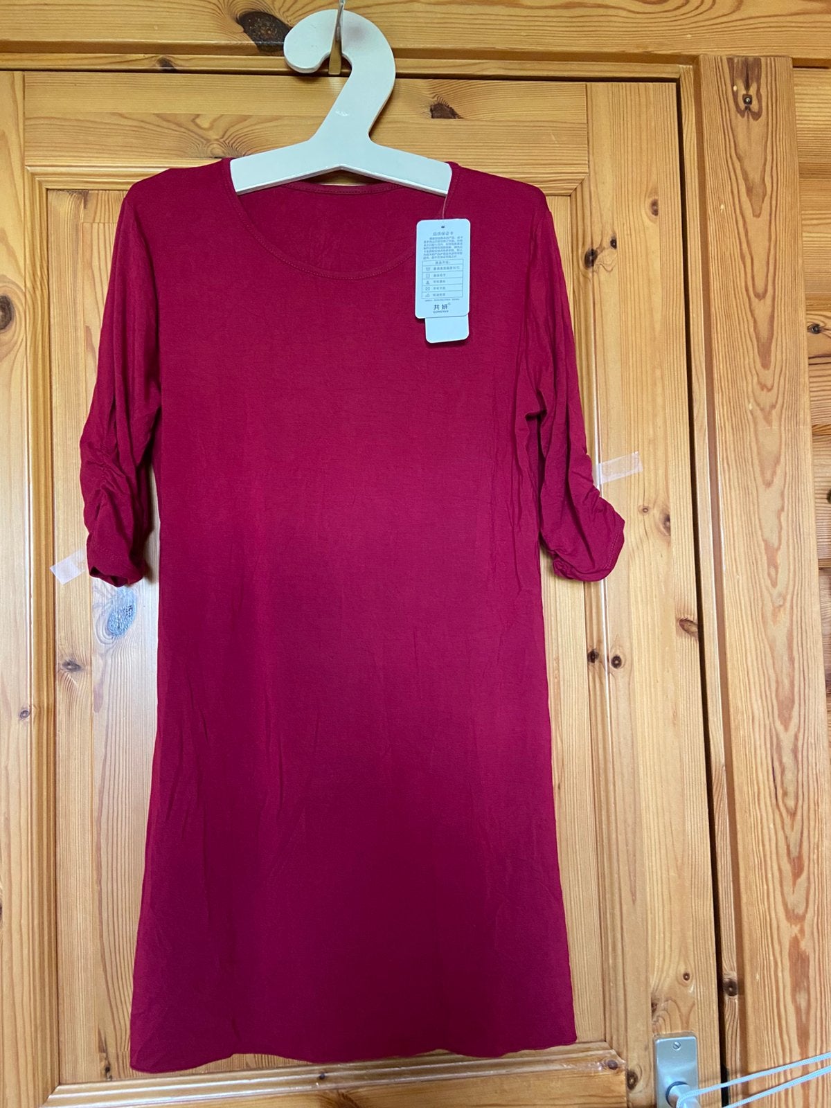 Jurk tuniek t-shirt lang rood oto 47 lengte 80, Ophalen of Verzenden, Zo goed als nieuw, Rood, Jurk