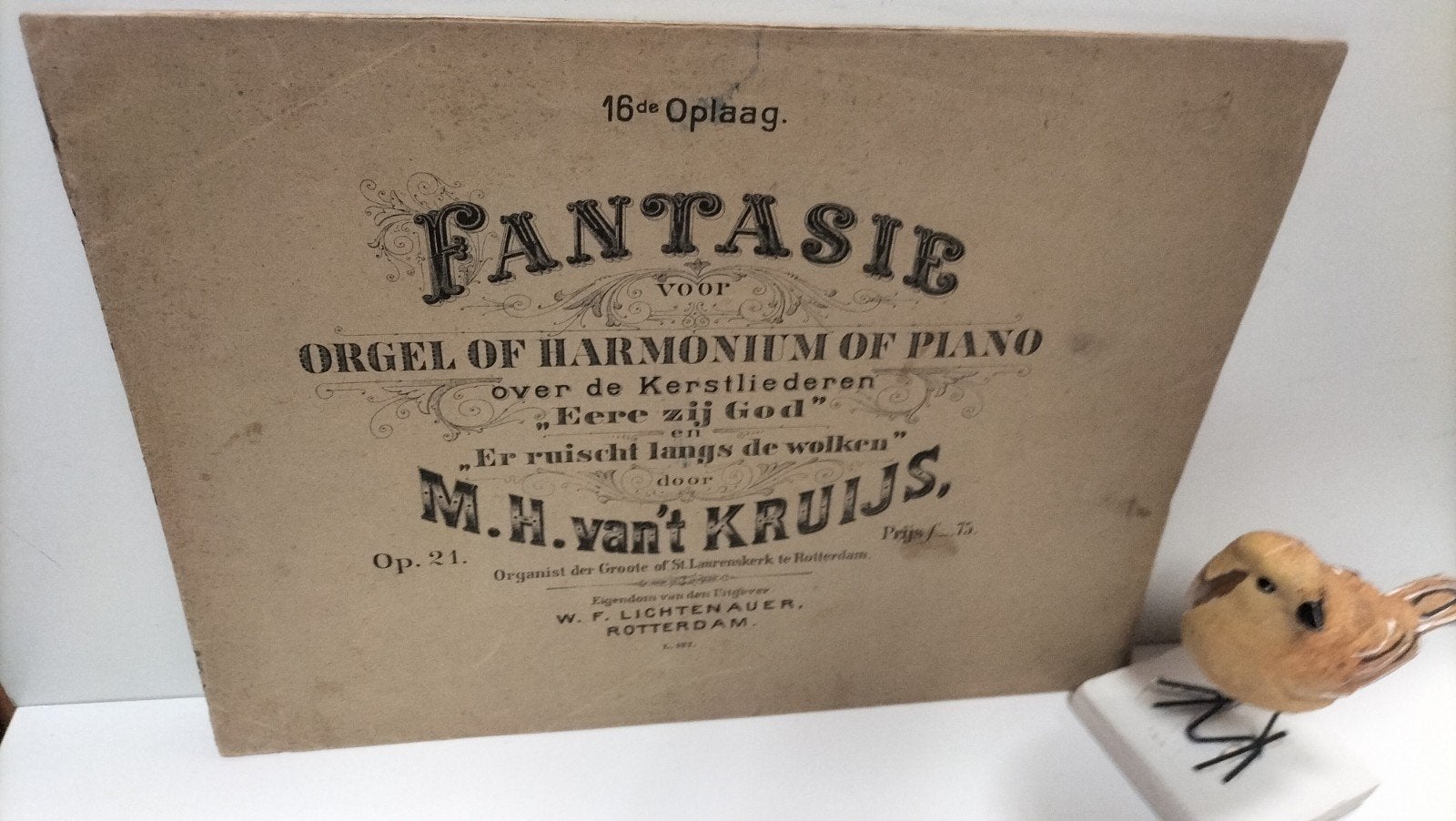 Kruijs, M.H. van ‘t ; Fantasie over Eere zij God en Er ruisc, Orgel, Gebruikt, Ophalen of Verzenden, Religie en Gospel