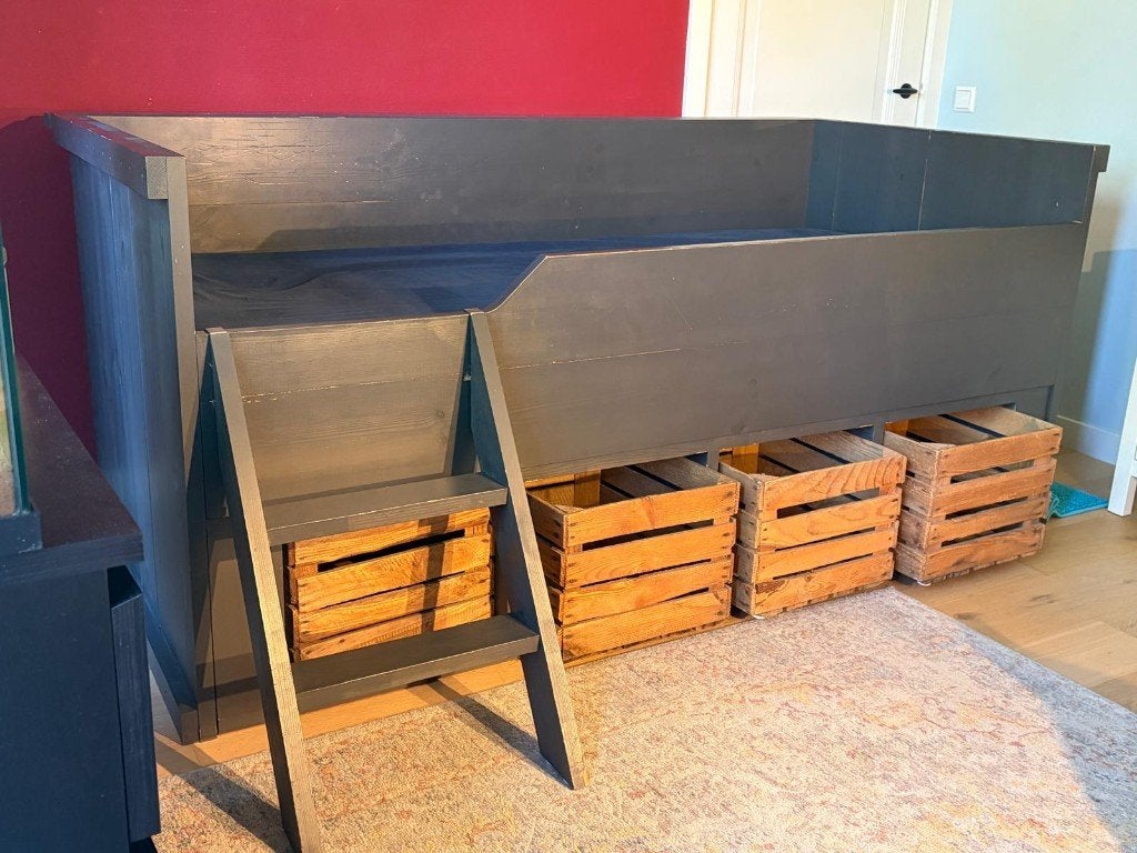 jongens bed, Ophalen, 85 tot 100 cm, Gebruikt, Lattenbodem