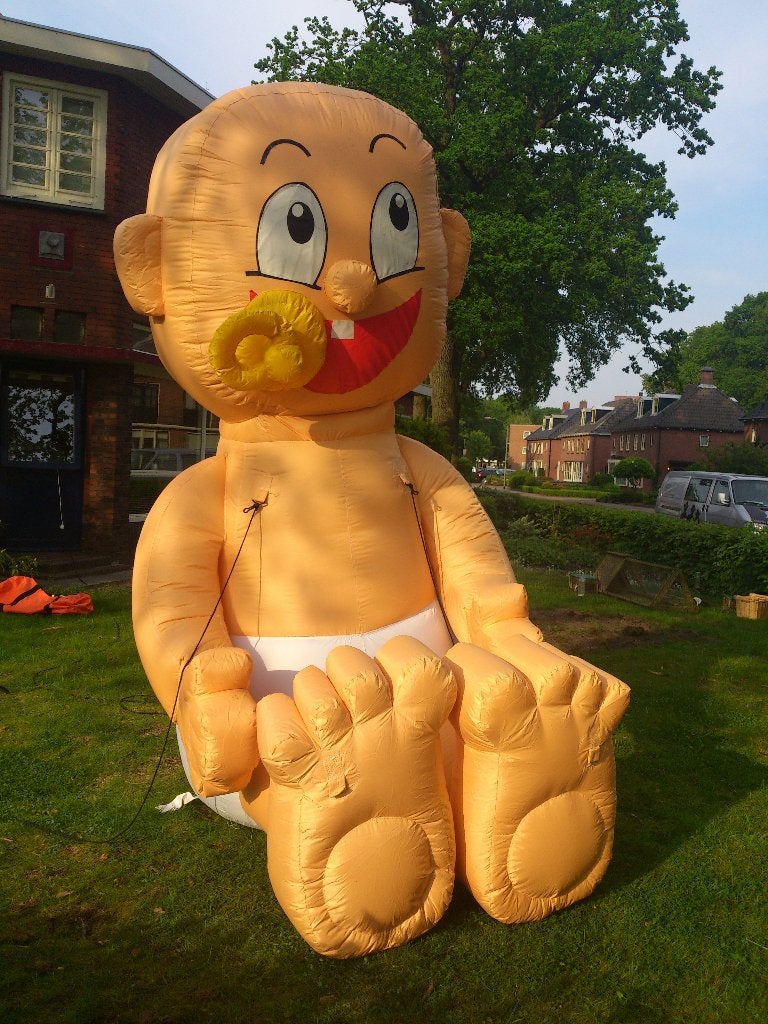 Huur opblaasbare baby en geboorteborden, Hobby en Vrije tijd, Feestartikelen | Verhuur, Ophalen, Zo goed als nieuw, Geboorte of Huwelijk