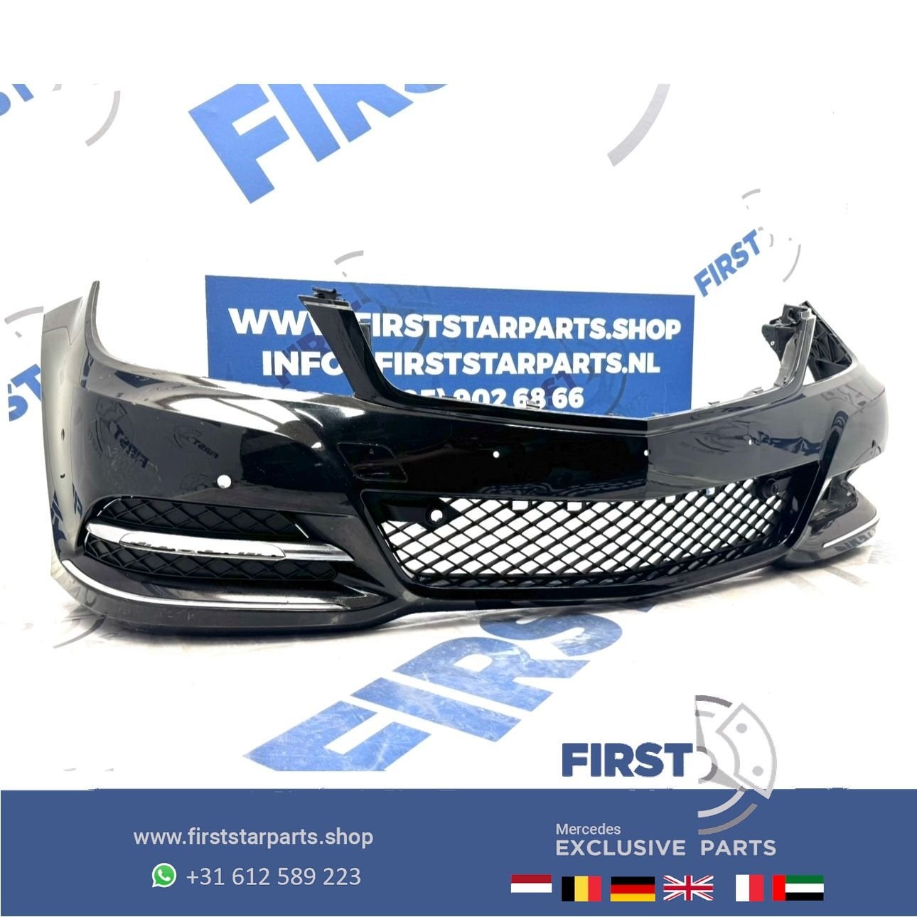 W204 C Klasse voorbumper zwart wit grijs bumper 2007-2014 or, Auto-onderdelen, Gebruikt, -, Voor, Ophalen of Verzenden